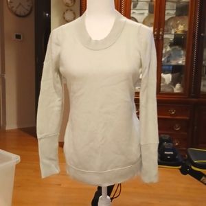 Cynthia Rowley Pale Mint green 100% 2-Ply Cashmere sweater size Large
